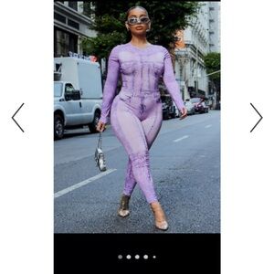 Fashion Nova Lavender Jumpsuit